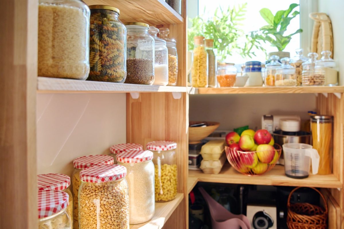 Wall shelves for kitchen storage