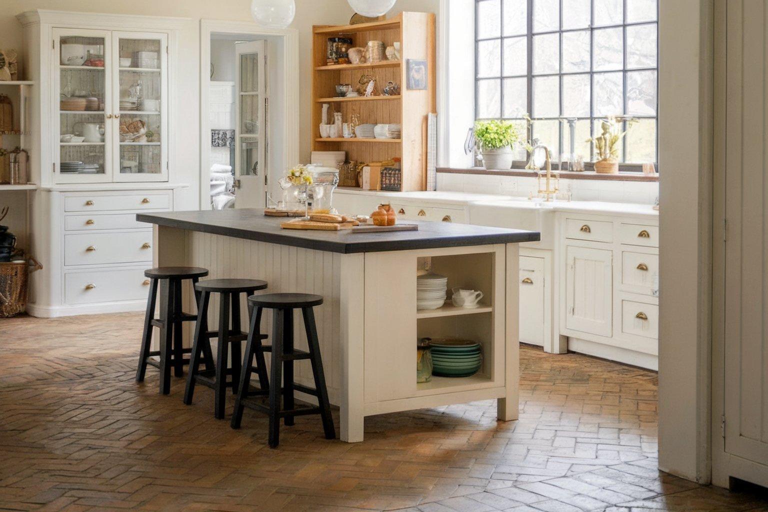 22 Stunning Brick Kitchen Floor Ideas